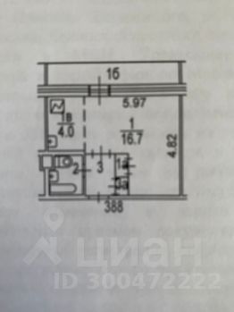 1-комн.кв., 30 м², этаж 11