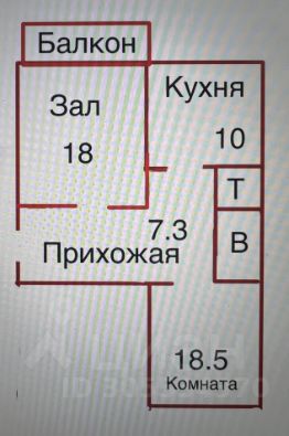 2-комн.кв., 65 м², этаж 9