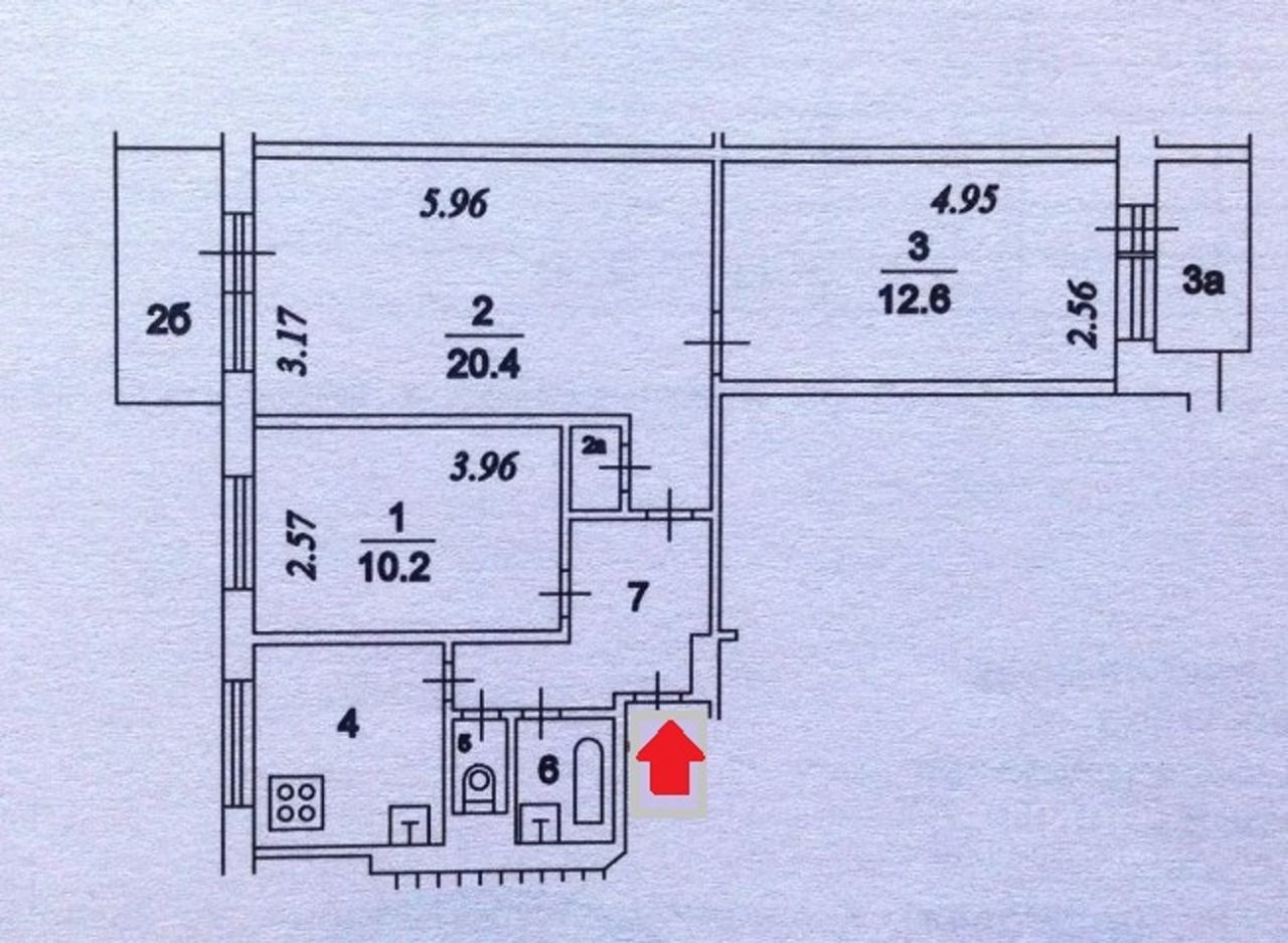 Продается3-комн.квартира,58,5м²