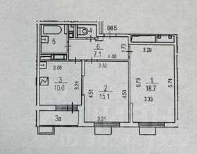 2-комн.кв., 57 м², этаж 8