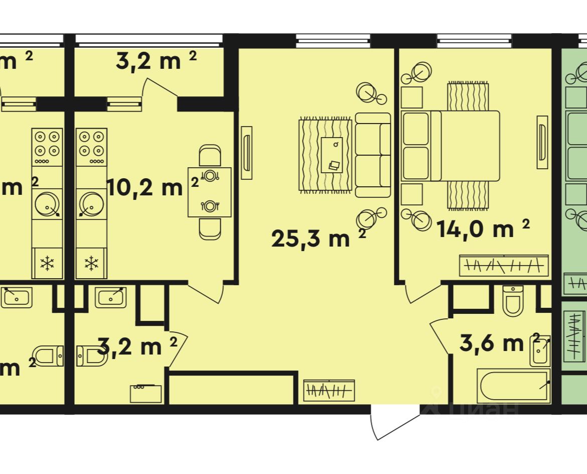 Продается1-комн.квартира,60,5м²