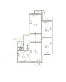 4-комн.кв., 95 м², этаж 3