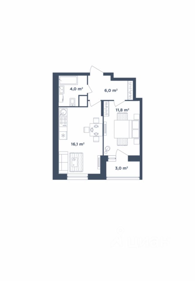 Продается2-комн.квартира,40м²