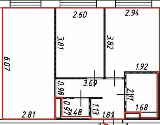 2-комн., 48 м², 7/25 этаж
