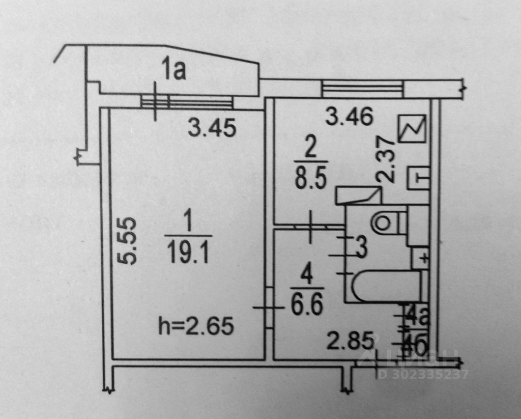 Продажа однокомнатной квартиры 37,9м² Марьинский бул., 11, Москва, м.  Братиславская - база ЦИАН, объявление 302335237