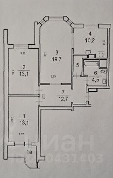 3-комн.кв., 75 м², этаж 15