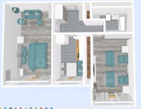 2-комн.кв., 45 м², этаж 2