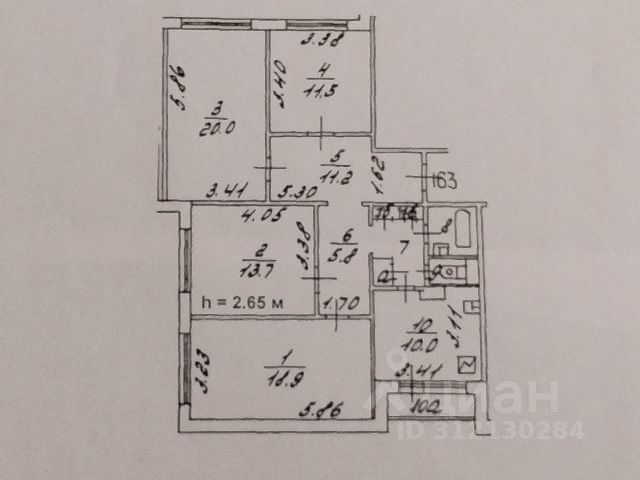 4-комн., 99,3 м², 20/22 этаж