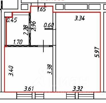 Евро2-комнатная квартира, 40,7 м² — фото 8