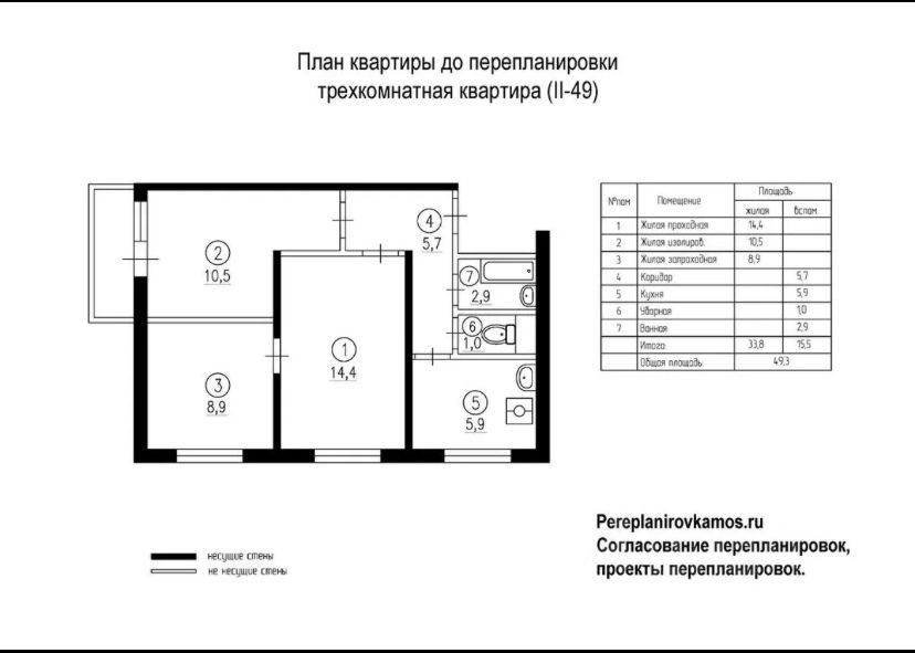 Ii 49 дизайн проект двухкомнатной квартиры