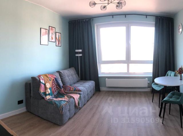 Студия, 22 м², 24/33 этаж