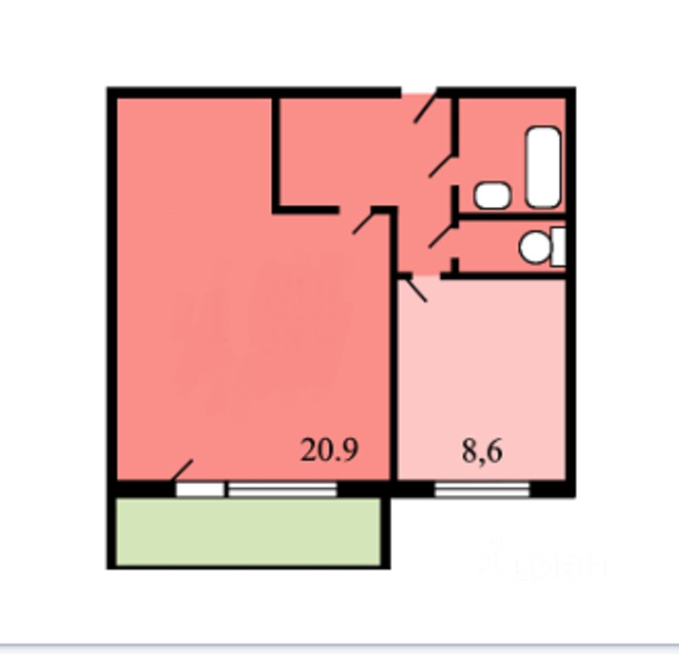 Продажа однокомнатной квартиры 38,6м² Перовская ул., 29К1, Москва, м.  Перово - база ЦИАН, объявление 301811275