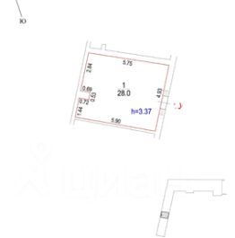 2-комн.апарт., 38 м², этаж 1