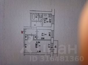 2-комн.кв., 45 м², этаж 4