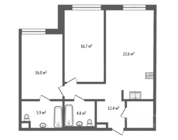 3-комн. апарт., 82 м², 9/10 этаж