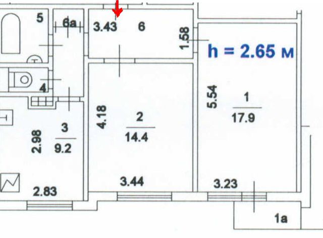 2-комн., 53,7 м², 14/17 этаж