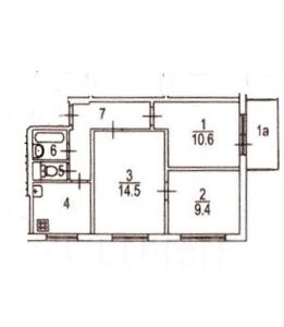 3-комн.кв., 73 м², этаж 9