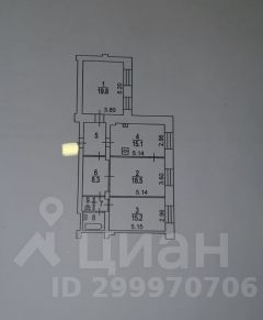 3-комн.кв., 89 м², этаж 7