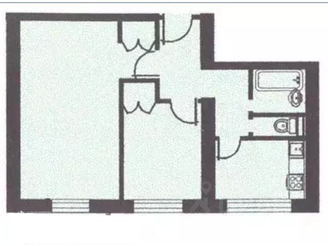 2-комн., 44,4 м², 2/12 этаж