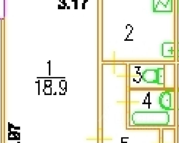 1-комн., 32,6 м², 9/9 этаж