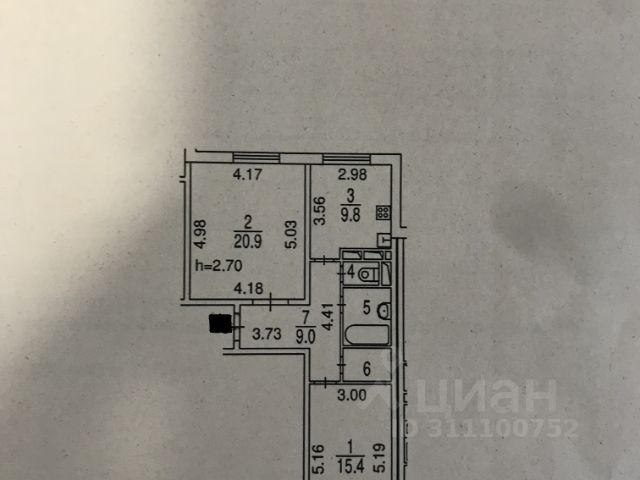2-комн., 62,1 м², 10/14 этаж