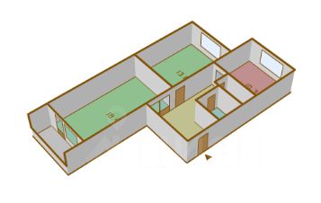 2-комн.кв., 61 м², этаж 16