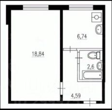 1-комн.кв., 33 м², этаж 6