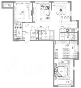 3-комн.кв., 119 м², этаж 30