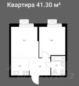 1-комн.кв., 41 м², этаж 15