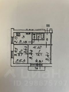 2-комн.кв., 37 м², этаж 6