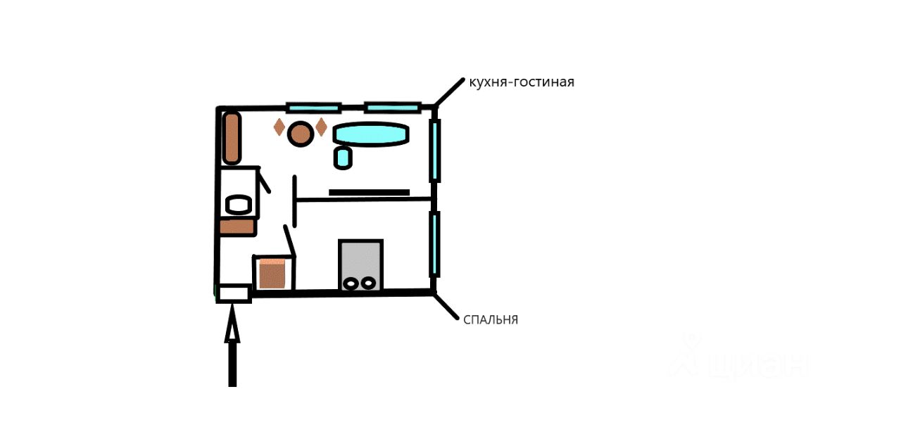 2-комн. кв., р-н Замоскворечье, Москва