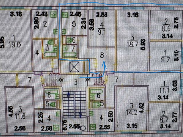 4-комн., 62,2 м², 2/9 этаж