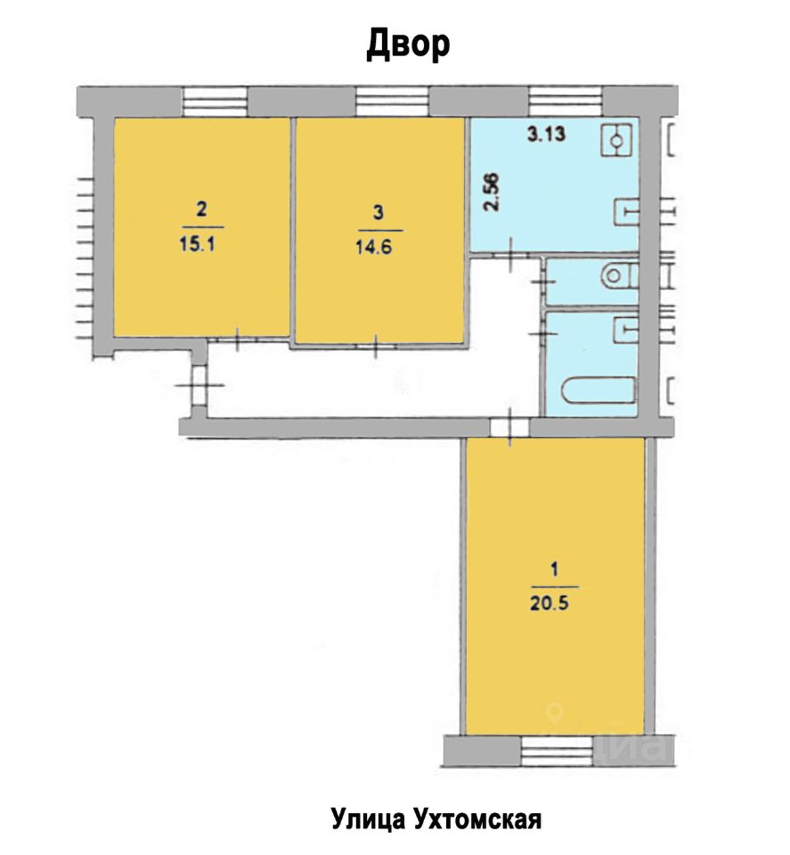 Купить 3-комнатную квартиру вторичка на улице Ухтомская в Москве, продажа  3-комнатных квартир на вторичном рынке. Найдено 7 объявлений.