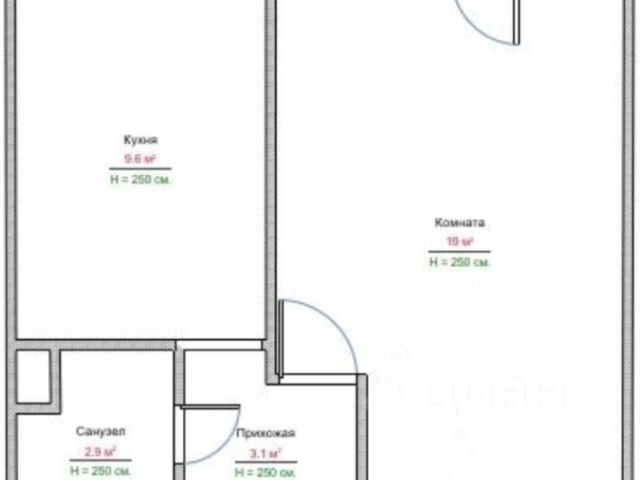 1-комн., 34,5 м², 10/16 этаж