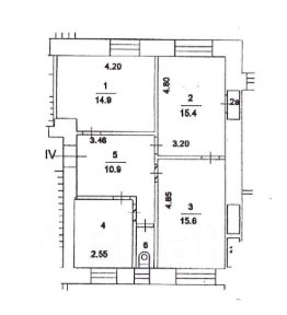 3-комн.кв., 67 м², этаж 1