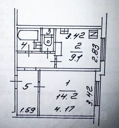 1-комн.кв., 35 м², этаж 1