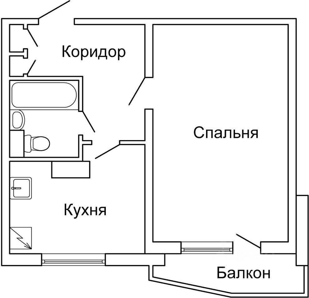 Купить 1-комнатную квартиру на улице Дмитриевского в Москве, продажа  однокомнатных квартир во вторичке и первичке на Циан. Найдено 5 объявлений