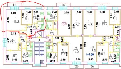 2-комн.кв., 38 м², этаж 5