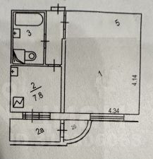 1-комн.кв., 43 м², этаж 10