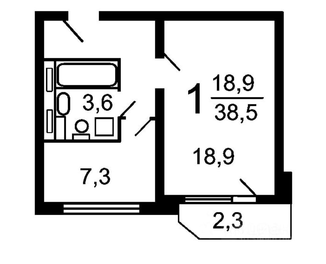 Продажа однокомнатной квартиры 37,9м² ул. Ивана Сусанина, 6К2, Москва, м.  Селигерская - база ЦИАН, объявление 300807004