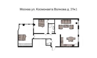 3-комн.кв., 104 м², этаж 5