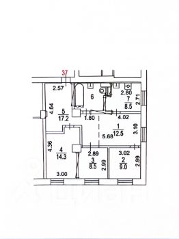3-комн.кв., 78 м², этаж 5