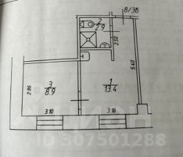 1-комн.апарт., 27 м², этаж 3