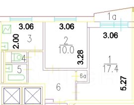 2-комн.кв., 45 м², этаж 11