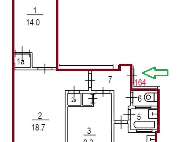 3-комн., 57 м², 6/9 этаж