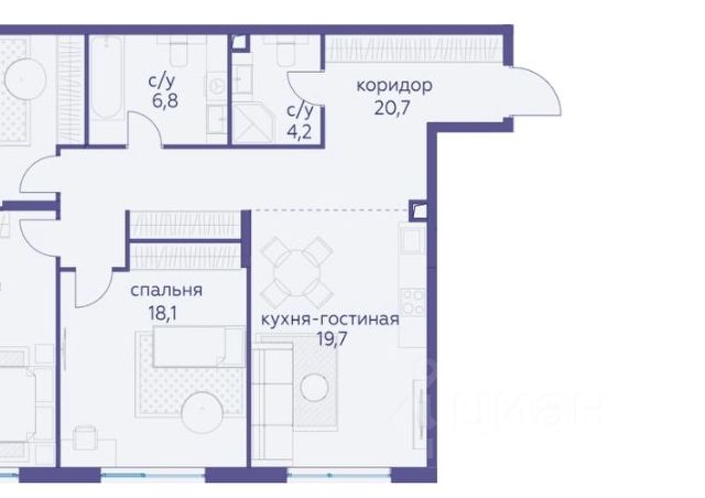 3-комн., 103 м², 10/15 этаж