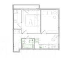 2-комн.кв., 40 м², этаж 8