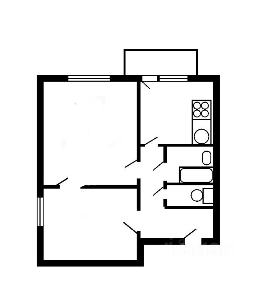 2-комнатная квартира, 38,3 м² — фото 2