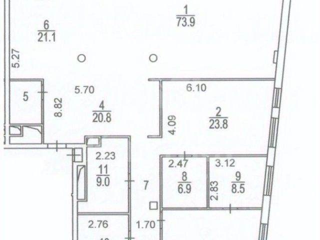 4-комн., 219 м², 4/6 этаж