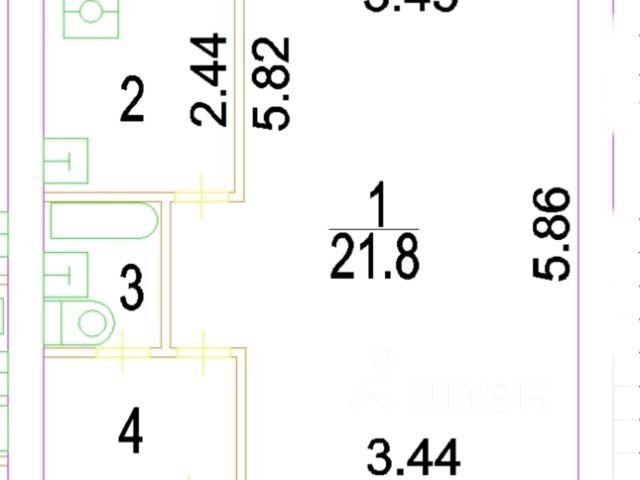 1-комн., 31,9 м², 9/9 этаж